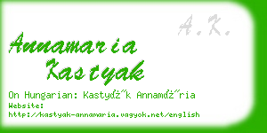 annamaria kastyak business card